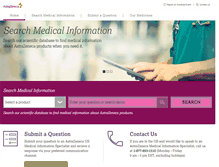 Tablet Screenshot of medicalinformation.astrazeneca-us.com